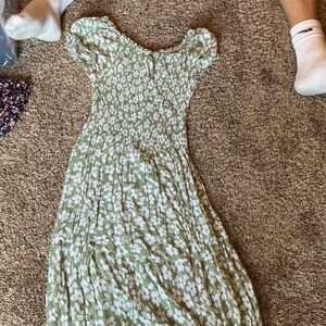 Green flower dress
